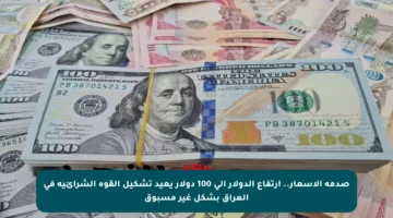 صدمة الأسعار.. ارتفاع الدولار إلى 100 دولار يعيد تشكيل القوة الشرائية في العراق بشكل غير مسبوق
